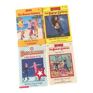 Vintage Boxcar Children & Baby-Sitters Little Sister Scholastic Book Lot of 4